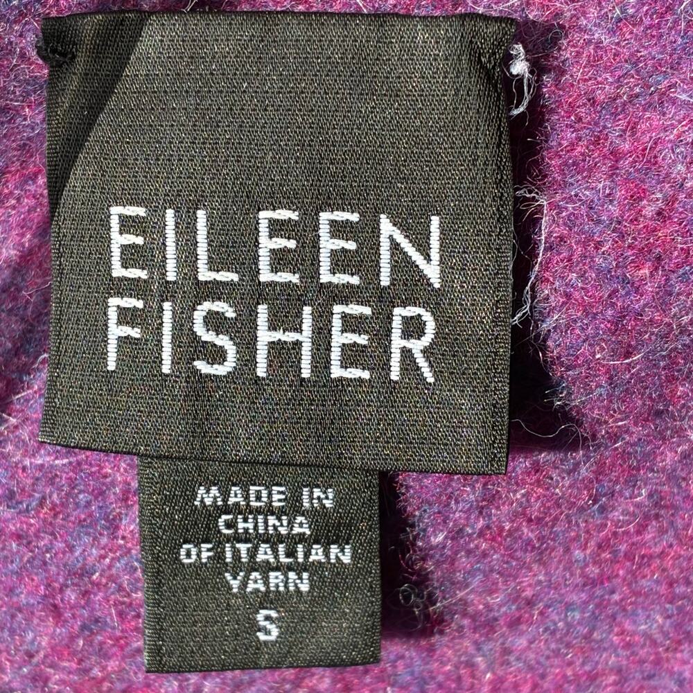 Eileen Fisher Cardigan Knit Sweater Blazer Wool Cashmere Purple Womens Sz Small - Picture 5 of 5